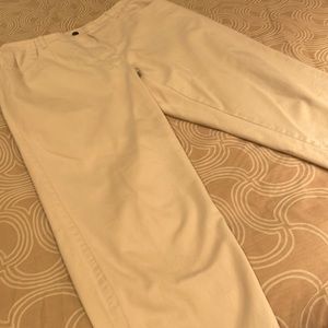 Talbots pants, 100% cotton, elastic in the waist, light khaki color, 12 W